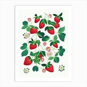 Wild Strawberries, Plant, Tarazzo Art Print