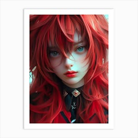 Anime Girl Rias Gremory Art Print