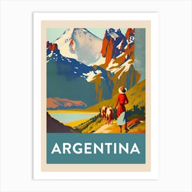Argentina Vintage Travel Poster Art Print