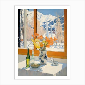 The Windowsill Of Aspen   Usa Snow Inspired By Matisse 3 Art Print