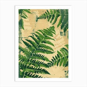 Pattern Poster Harts Tongue Fern 3 Art Print