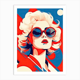 Beyond Borders: Pop Art Celebrations of USA Women Art Print