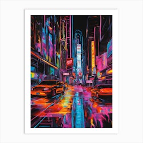 New York City At Night Art Print