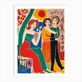 Three Women Art Print