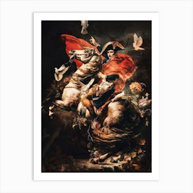 Napoleon Crossing the Alps 2 Art Print