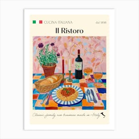 Il Ristoro Trattoria Italian Poster Food Kitchen Art Print