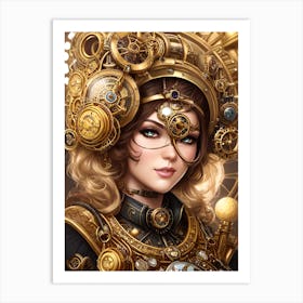 Steampunk Girl 1 Art Print