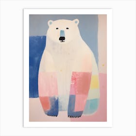 Playful Illustration Of Polar Bear For Kids Room 7 Art Print