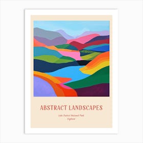 Colourful Abstract Lake District National Park England 2 Poster Art Print