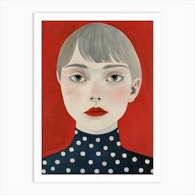 Polka Dot Girl 6 Art Print