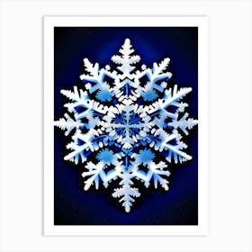 Irregular Snowflakes, Snowflakes, Pop Art Photography Art Print