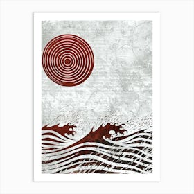 Wave And A Sun, Bauhaus Art Print