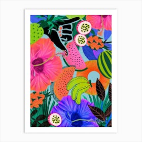 Tropical Fruit Print Art Print