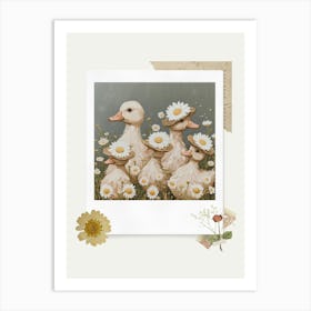 Scrapbook Ducklings Fairycore Painting 10 Art Print