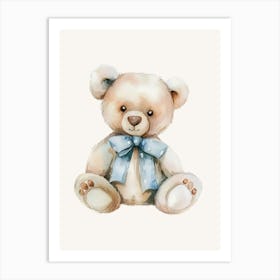 Watercolor Teddy Bear Kids and Nursery Art Print