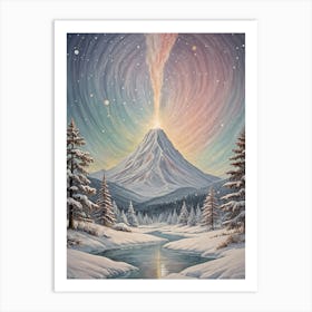 Winter Volcano no3 Art Print