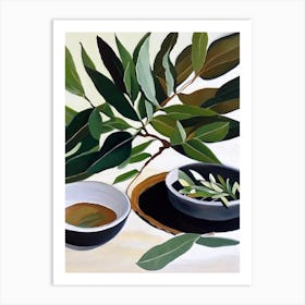 Bay Leaf Spices And Herbs Oil Painting Art Print