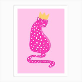 Leopard In A Crown Art Print