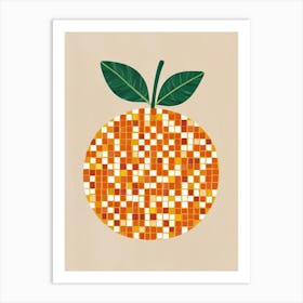 Orange Mosaic 59 Art Print