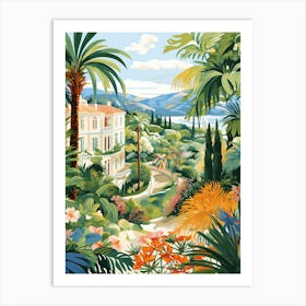 Dubrovnik Arboretum Croatia Modern Illustration Art Print