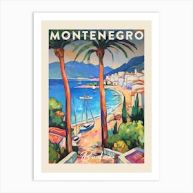 Budva Montenegro 2 Fauvist Painting  Travel Poster Art Print