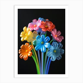 Bright Inflatable Flowers Forget Me Not 3 Art Print