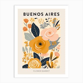 Flower Market Poster Buenos Aires Argentina 2 Art Print