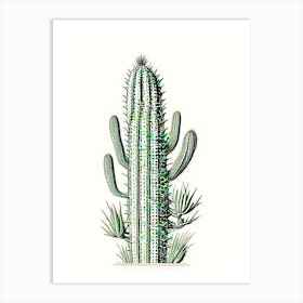 Organ Pipe Cactus William Morris Inspired 2 Art Print