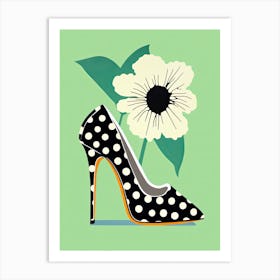 Step with Grace: Women, Shoes, and Flowers Art Print