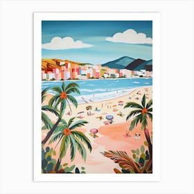 Playa De Las Teresitas, Tenerife, Spain, Matisse And Rousseau Style 1 Art Print
