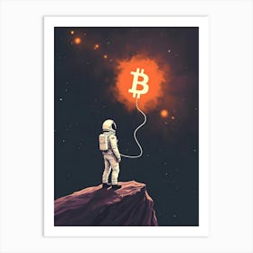 Bitcoin In Space 8 Art Print