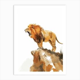 Barbary Lion Symbolic Imagery Clipart 5 Art Print