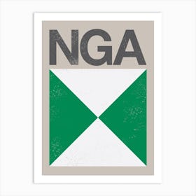 Nigeria Flag Art Print