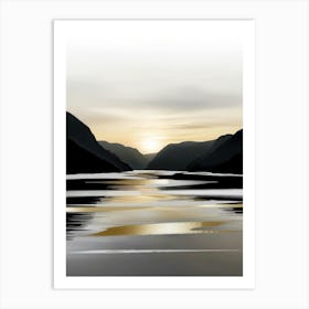 Sunset On The Lake 3 Art Print