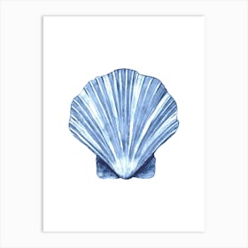 Blue Seashell 1 Art Print