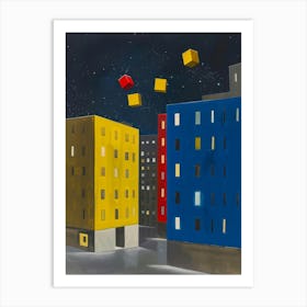 City At Night 3 Art Print