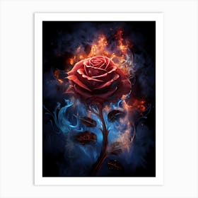 Fire Rose 2 Art Print