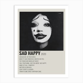 Sad Happy 90s Vintage Poster For Room Canvas Decor Art Print