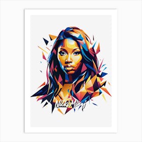 Nicki Minaj 01 Portrait Music Icon Style WPAP Pop Art Art Print