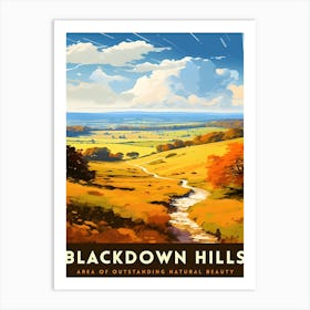 Blackdown Hills AonbTravel Poster Art Print