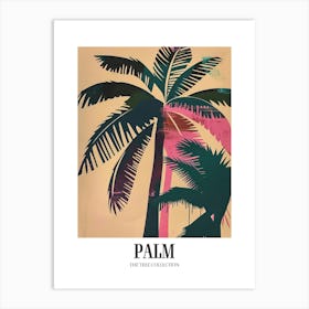 Palm Tree Colourful Illustration 2 Poster Art Print