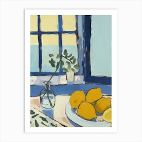Lemons By The Window Art Print