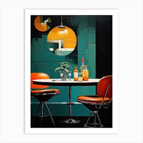 Table And Chairs, Bar Art Print