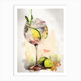 Gin And Tonic drinks Art Print