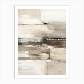 Beige Textured Abstract 2 Art Print