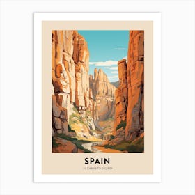 El Caminito Del Rey Spain Vintage Hiking Travel Poster Art Print