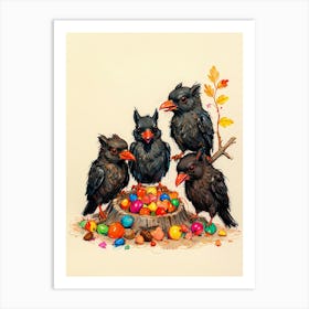 Easter Crows 1 Art Print