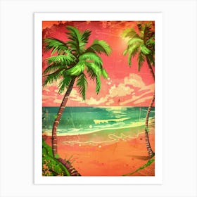 Tropical Beach Background 2 Art Print