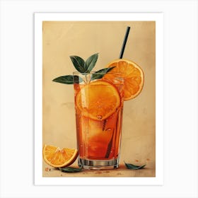 Orange Drink 14 Art Print