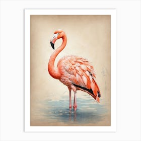 Flamingo Canvas Print Art Print